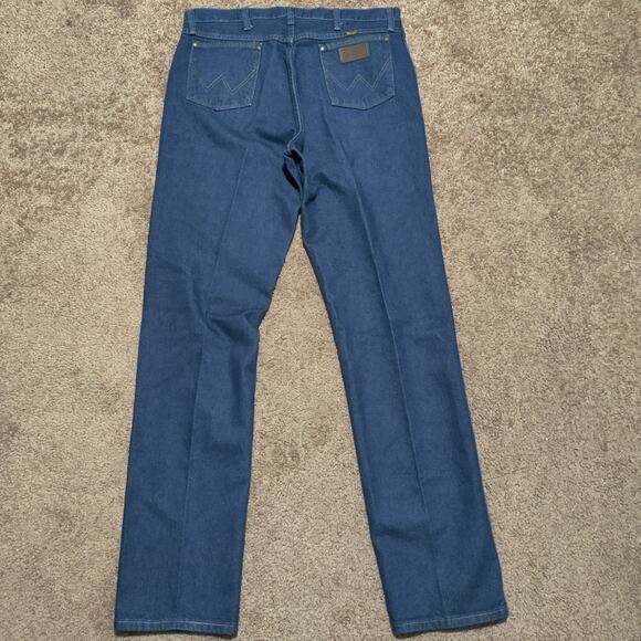 Wrangler Jeans 36 x 36 Mens Regular Fit 47MWZ PW Dark Wash Western Pants - Picture 5 of 9